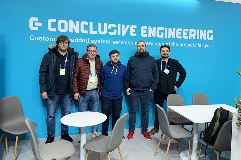 Employees representing at Embedded World 2025 event