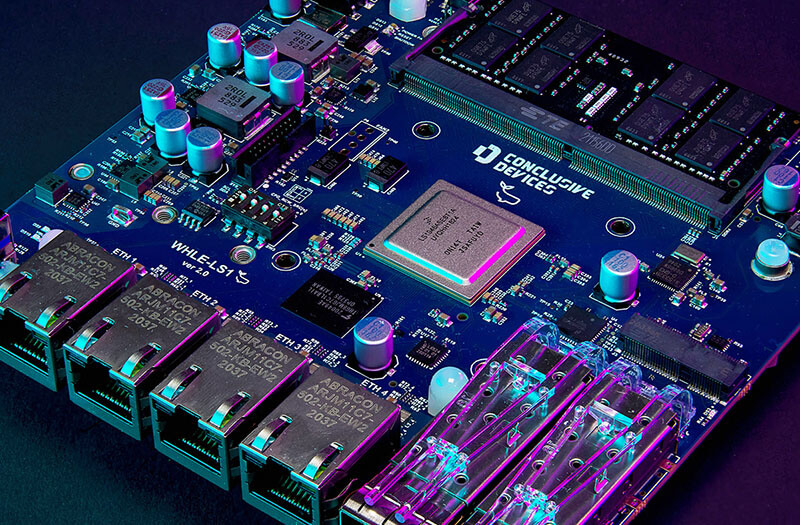 Top view of WHLE-LS1 Single Board Computer